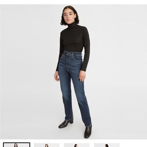 LEVIS- 70'S HIGH RISE SLIM STRAIGHT - 34” X 29” - Dark Wash